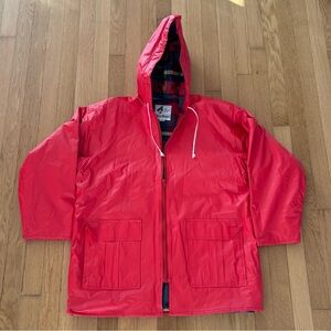 Vintage Misty Harbor Rain Coat Trench Plaid Lined Full Zip Medium Cute!
